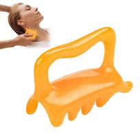Massage Tool Large Fascia Massager Shoulder Neck Point Pull Bar Scrape Massage Manual Double Push Machine Trigger Point Massager geltona