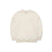 MLB Base Logo Sweatshirts Unisex Cream Crew Neck Moderate Plus Size 3AMTB0221-50CRS S