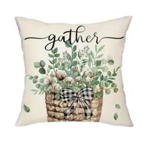 Vikama Warm Home Blessing Pillow Cover, Bless Our Home/Home Sweet Home Farmhouse, Rural Style Pillowcase Home Decoration Peach skin 18*18(CM)-1Pcs