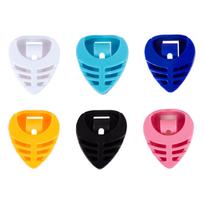 6Pcs Guitar Pick Holders Plastic Stick-On Picks Clip Replacement Guitar Pick Case Electric Guitar Accessories Enduring