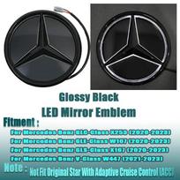 LED Veidrodžio Juodas Rėmelis Sidabrinis Rėmelis Naujausias 3D Priekinės Grotelės Žvaigždės Logotipas Mercedes Benz GLC X253 GLE W167 GLS X167 V W447 Emblemui
