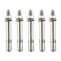 5 vnt. M6x60mm nerūdijančio plieno plėtimosi varžtas, plėtimosi varžtas, inkaravimo mova, betono inkaravimo varžtas, jungiamoji strypa, sienos tvirtinimo elementas, vinis