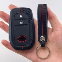 Key Case Cover for Toyota Corolla Yaris Prius Hilux Cruiser Hatchback Cross Land with Keychain Anti-Scratch Guard Shockproof Protection juoda