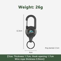 Outdoor Camping Tactical Easy Pull Buckle Retractable Buckle Wire Rope Multifunction juoda