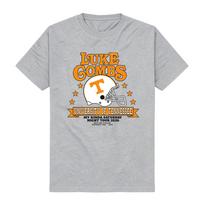 Luke Combs Merch T-shirt Merch Men Short Sleeve Women Funny Tee Unisex Grunge Hip Hop High Quality Clothes O-neck Short Sleeve XS pilka spalva