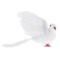 Artificial White Pigeon Portable Model Feather Bird White Doves Plastic Foot Multifunctional Wedding Decor for Home Party Props China Mainland