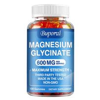 Magnesium Glycinate Gummies, 600mg, Pure Magnesium Glycinate Extract, Nutritional Supplement, Suitable for Men and Women 100*1