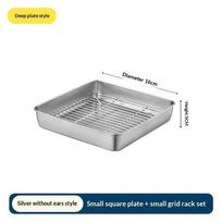Rust Resistant Stainless Steel Baking Pan with Wire Rack Oven Safe Baking Tray for Cookie Cake Baking BBQ Home Kitchen