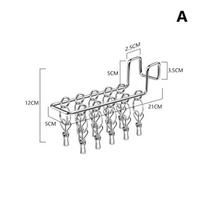1Pc Wall-Mounted Stainless Steel Sock Drying Rack with 10/16 Detachable Clips Durable Underwear Space Saving Drying Rack