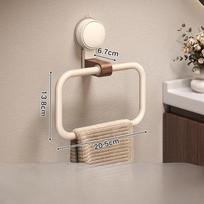 Suction cup walnut towel rack medieval style punch-free wall-mounted bathroom towel ring bathroom towel hanging rack