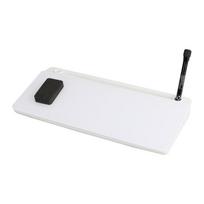 2-in-1 Sleek Compact Glass Desk Whiteboard with Built-in Storage Modern Tempered  Desktop Organizer  Keyboard Holder Efficient balta