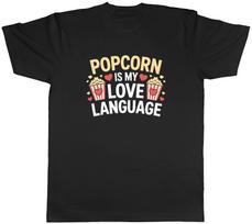 Popcorn is my Love Language Mens T-Shirt Tee Gift Top XXXXL