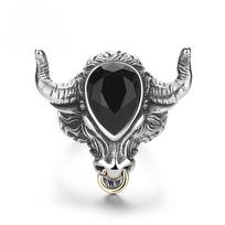 European and American Bullfighting Rings New Multi-color Bull Head Gemstones Male Animal Trend 2026 No. 7