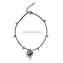 HX6F Trendy Heart Pendant Necklace Clavicle Chain Neck Jewelry Adornment