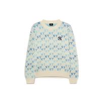MLB Knitwear Unisex Dark Cream Crew Neck Moderate Other 3AKPM0434-50CRD XL