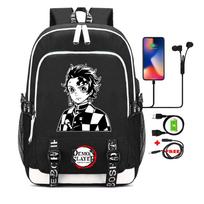 Naujas Anime Cosplay Kuprinė Animacinis USB Didelės Talpos Knygų Krepšys Nešiojamam Kompiuteriui Unisex Studentams Berniukams Mergaitėms Mokykliniai Krepšiai Kelioninė Kuprinė Lauko Krepšys