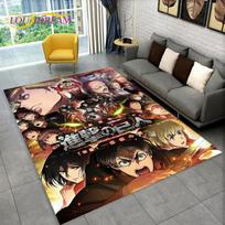 3D japonų anime ataka ant Titan Cartoon Area kilimėlio, kiliminis kilimėlis svetainės miegamojo sofos durų kilimėliui dekoruoti, vaikiškas neslystantis grindų kilimėlis 40cm x 60cm