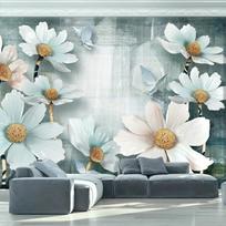 Retro gėlės Sienų tapetai Svetainė Tv Sofa Miegamasis Namų dekoras Tapetai sienoms 3D Tapetai 200 cm(W) x 140 cm(H)