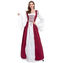 Helovino kostiumas viduramžių renesanso cosplay suknelė kostiumas plius dydžio moteriški drabužiai S bordinė