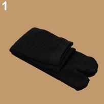 1 pora unisex japoniškų kimono sandalų su skeltu pirštu Tabi Ninja Geta kojinės juoda