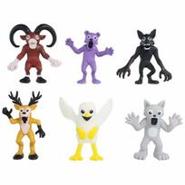 18pcs/Set 99 Nights in the Forest Figurines Set Plastic Toy Gift Owl Goat Wolf Deer - Forest Animal And Nature Theme Collectible black