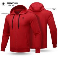 KELME Men's Hooded Full-Zip Casual Jacket S raudona