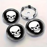 4pcs Skull Design Wheel Center Hub Caps - 2.36  Fit Emblem Covers for Cars, Motorcycles, Trucks & SUVs juoda