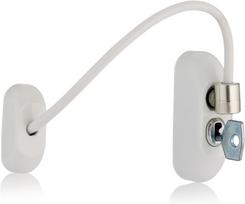 Viper Key Locking Cable Window Restrictor in White, Durable Window Safety Lock for Child Safety and Window Security 1