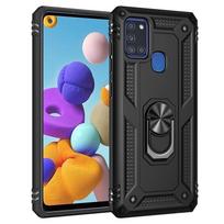 For Samsung Galaxy A21s Shockproof TPU + PC Protective Case with 360 Degree Rotating Holder(Blue) For Samsung Galaxy A21s juoda