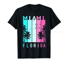 100% medvilnės Retro Majamio Floridos paplūdimio suvenyriniai marškinėliai VYRAMS MOTERIMS UNISEX Marškinėliai Dydis S-6XL - Vyriški vasariniai medvilniniai grafiniai marškinėliai S įvairiaspalvis