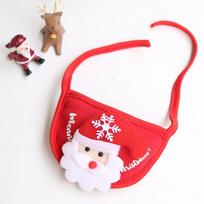 Pet Santa Bib Hat & Scarf Set for Small Dogs and Cats - Autumn/Winter Accessory