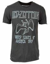 Amplified Led Zeppelin USA 77 Mens Charcoal T Shirt Led Zeppelin Classic Tee S
