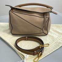 [Pre-Owned] Loewe Puzzle Small Bag 'Sand/Mink' - Very Good #1U46O97 ONE SIZE
