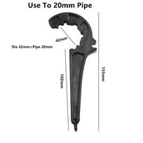PE Pipe Fitting Wrench PE Pipe Fast Connecting Fittings PVC Pipe Valve Lock Nut Wrench Wrench Irrigation Tubing Repair Tools black