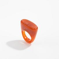 Personality Fashion Dopamine-colored Tinted Acrylic Geometric Oval Cut Rings for Women Finger Designer Jewelry Accessories Gift
