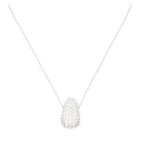 Swarovski Sublima Polished Rhodium Plated Brass Necklace Women's Silver 5697190 sidabras