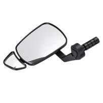 Bike Handlebar End Mirror Angle Adjustable Rearview Mirror with Aluminum Alloy Stem for 15 22mm Handlebar Black Left