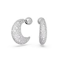 Swarovski Sublima Luna Moon Drop Shape Design Earrings Women's White 5666179 balta