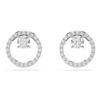 Swarovski Hollow decoration in the middle, synthetic cubic zirconia, earrings, women's silver 5692262 sidabras
