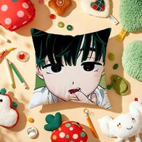 A-Alien S-Stage Ivan Cool Anime Boy Pillow Case Plush Fabric Soft Double-Sided Printed Sofa Warm Winter Home Gift Cushion Cover Peach skin 18*18(CM)-1Pcs