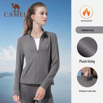 CAMEL Women's Knitted Stand-Collar Jacket