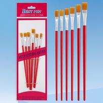 6/12Pcs Paint Brushes Set For Kids Acrylic With Flat Round Pointed Paint Brushes Craft Watercolor Oil Painting Brushes A5 6pcs