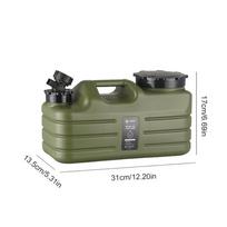 5/11/12L Camping Water Container Jug Portable Car Water Tank Large Capacity Outdoor Water Bucket with Faucet for Camping Hiking