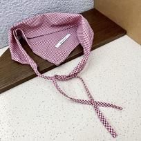 Red Hair Scarf Bohemia Bandana Soft Wrap Lattice Headband Triangle Hair Band Strap  Photograh raudona