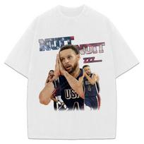 Stephen Curry Celly Nuit Nuit Night Night USA World Champion Custom Graphic Tee XL