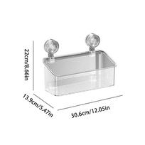 Suction Cup Shower Organizer Punch Free Wall Organizer Rack Large Capacity Kitchen Shelf For Shower Kitchen Apartment Laundry raudona