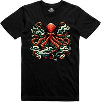 Octopus Mens T Shirt Nature Print 100% Cotton Regular Fit M