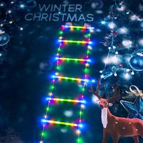 3M Santa Claus Climbing Ladder Light USB Plug 8 Flashing Modes Christmas Decoration for Home Xmas Tree Wall Window Decoration