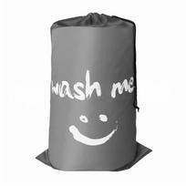 Smile Shape Nailono skalbinių krepšys Wash Me Kelioninis laikymo maišelis Mašinoje skalbiamas nešvarių drabužių Tvarkyklės skalbimo virvelė pilka spalva