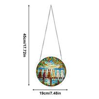 new Window Suncatcher 19cm 2D Stained Animal Puzzle Butterfly Cat Window Decoration For Window Wall Home Living Room Bedroom